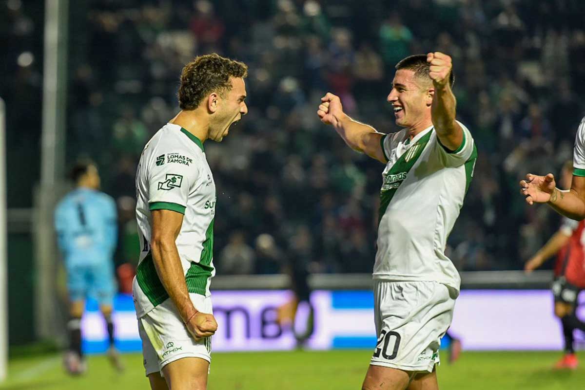 juan bizans festeja su gol ante central cordoba