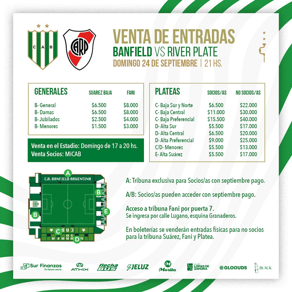 venta de entradas banfield river 2023