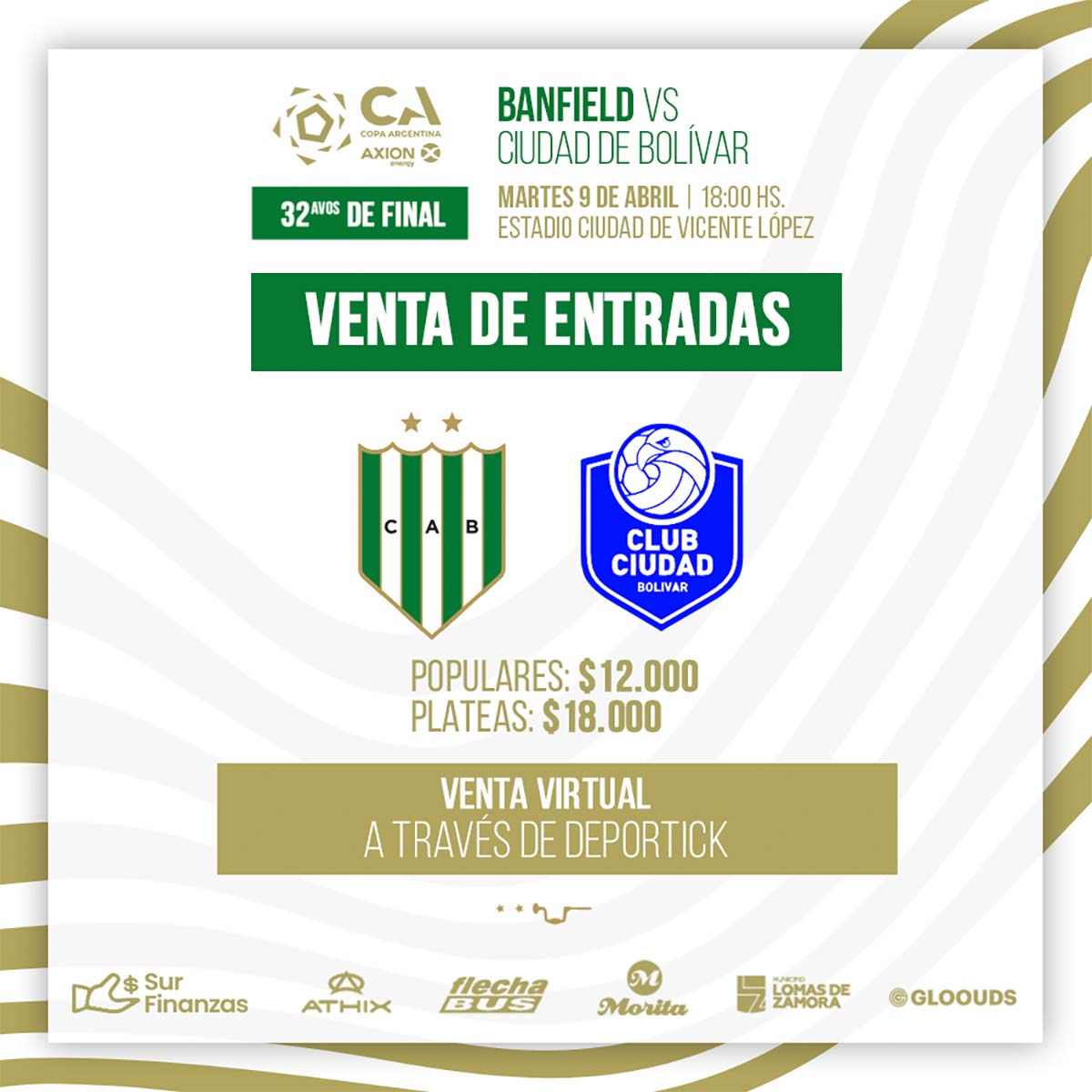 entradas para el publico de banfield en copa argentina