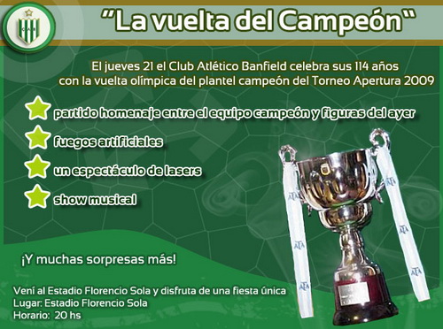 Fiesta del campeón Banfield