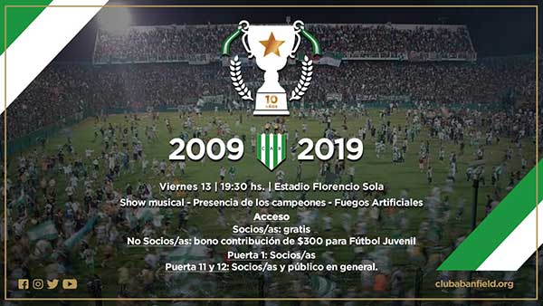 banfield-10-anos-del-campeonato-festejo