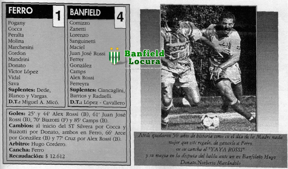 ferro banfield historial